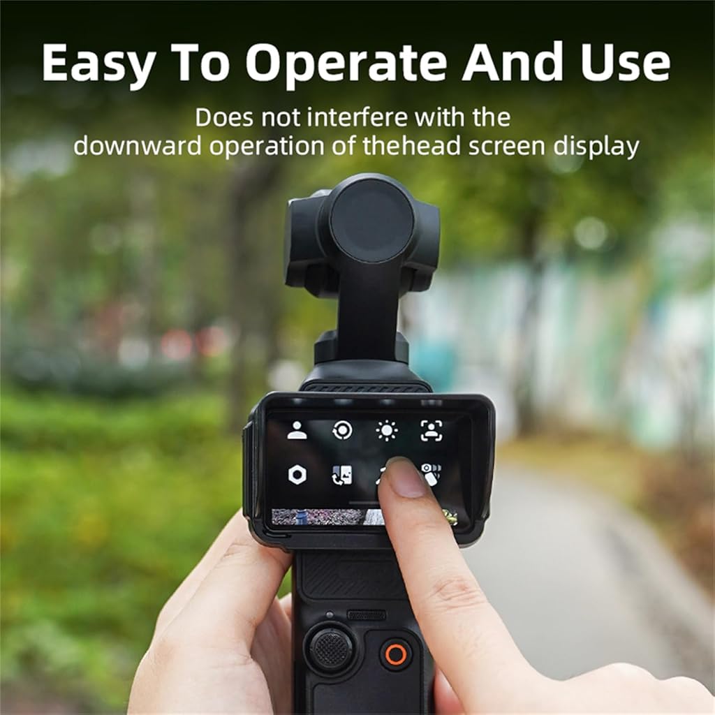ZORBES® Sun Shade for DJI Osmo Pocket 3, Light Weight Screen Sunshade Hood Cover Anti-Glare Handheld Gimbal Camera Accessories ZORBES® Sun Shade for DJI Osmo Pocket 3, Light Weight Screen Sunshade Hood Cover Anti-Glare Handheld Gimbal Camera Accessories